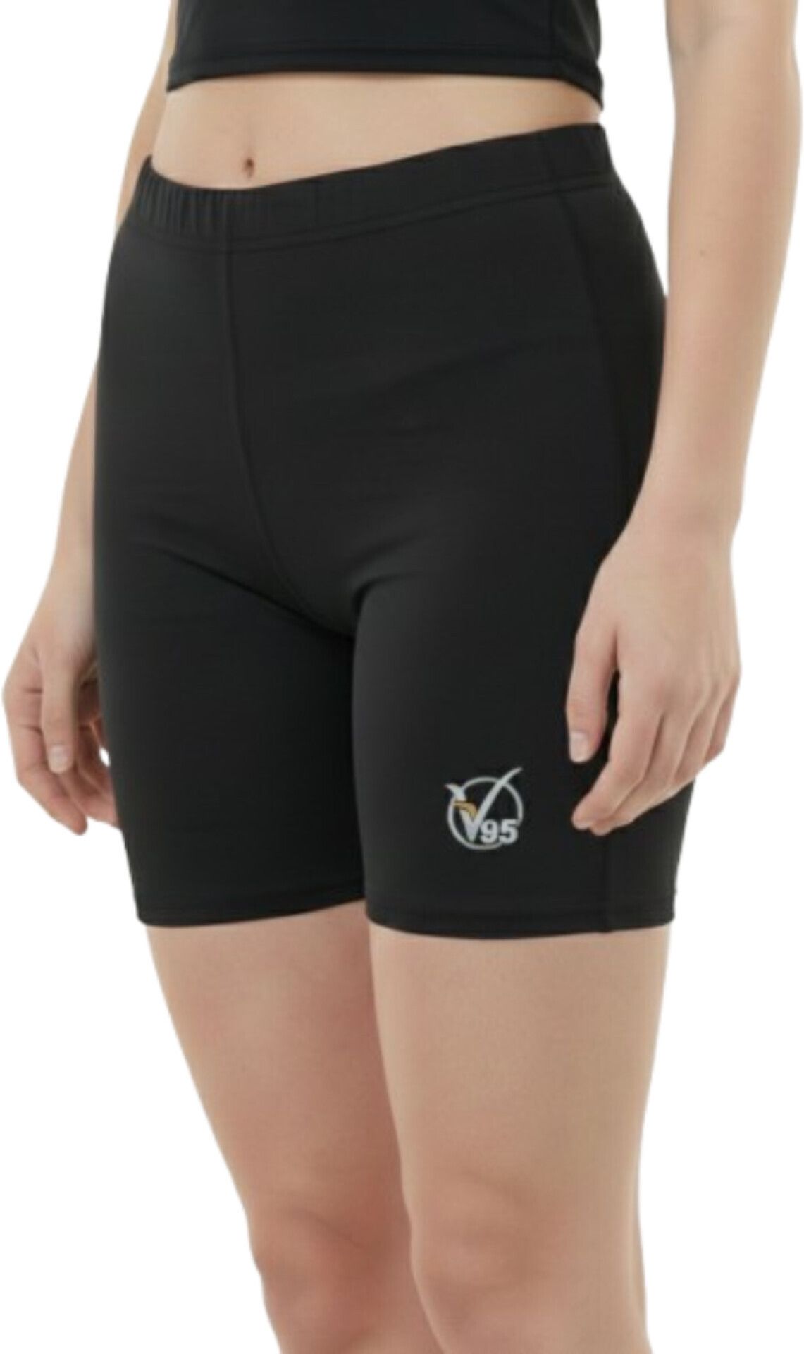 v 95 Solid Women Black Tights-picture-10