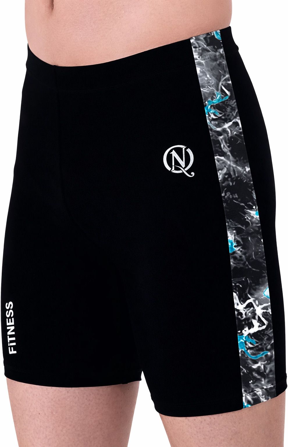 never quit Printed Men Black, Blue Tights-picture-10