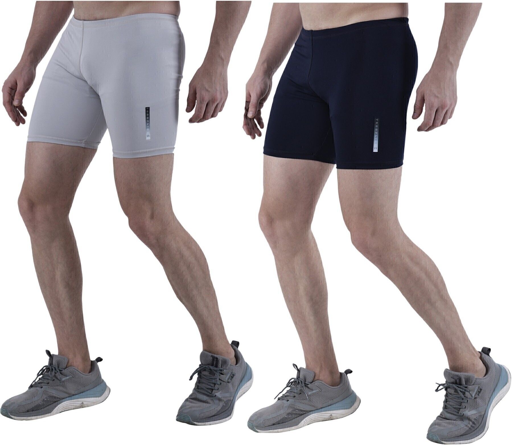 Solid Men Grey, Dark Blue Tights