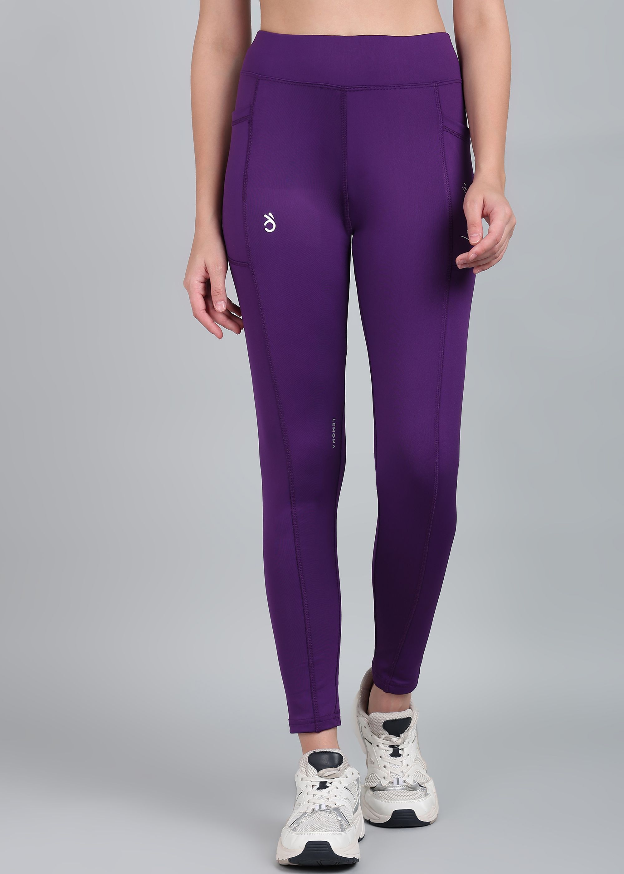 lemona Solid Women Purple Tights-picture-16