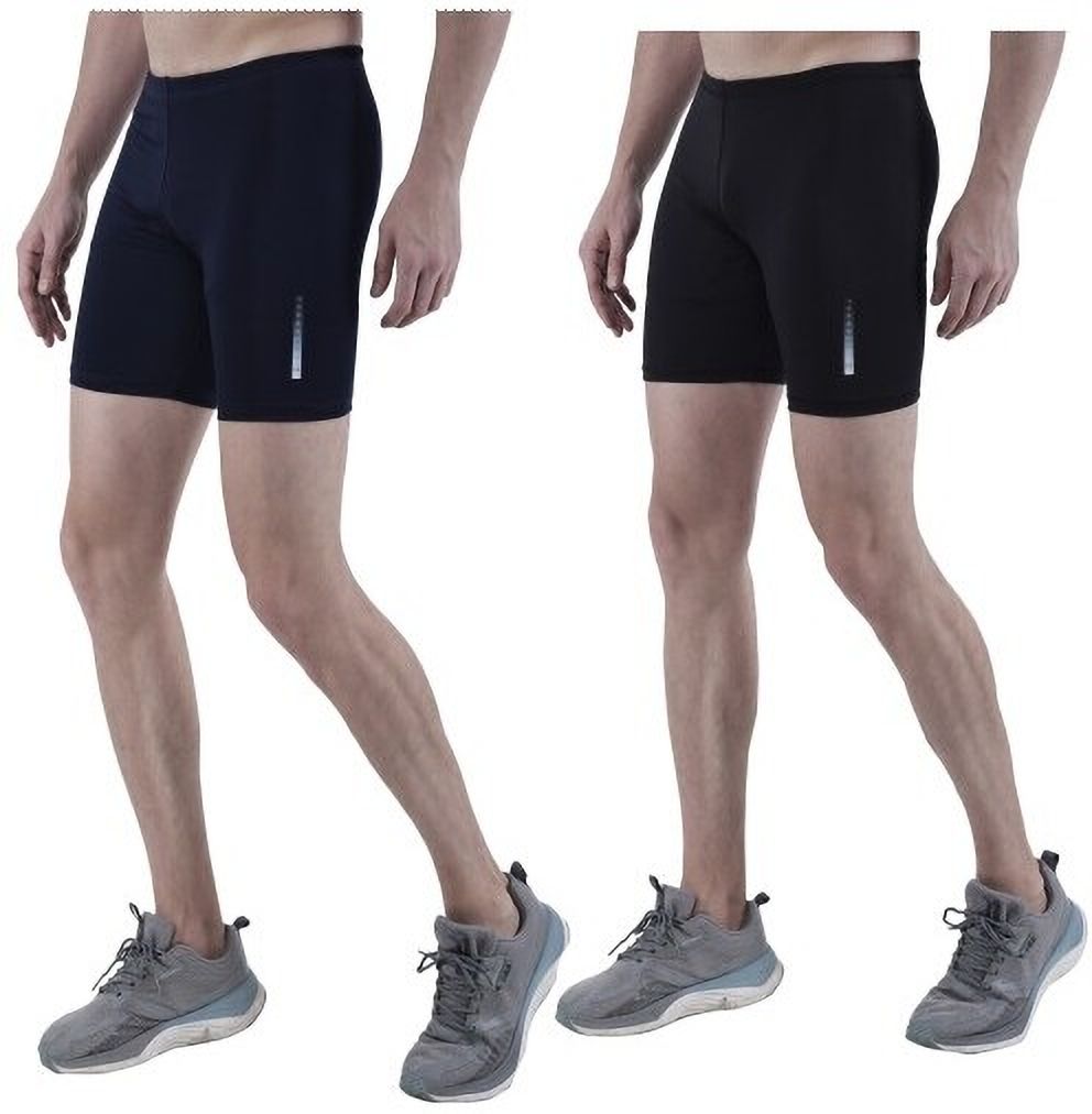 Solid Men Black, Dark Blue Tights