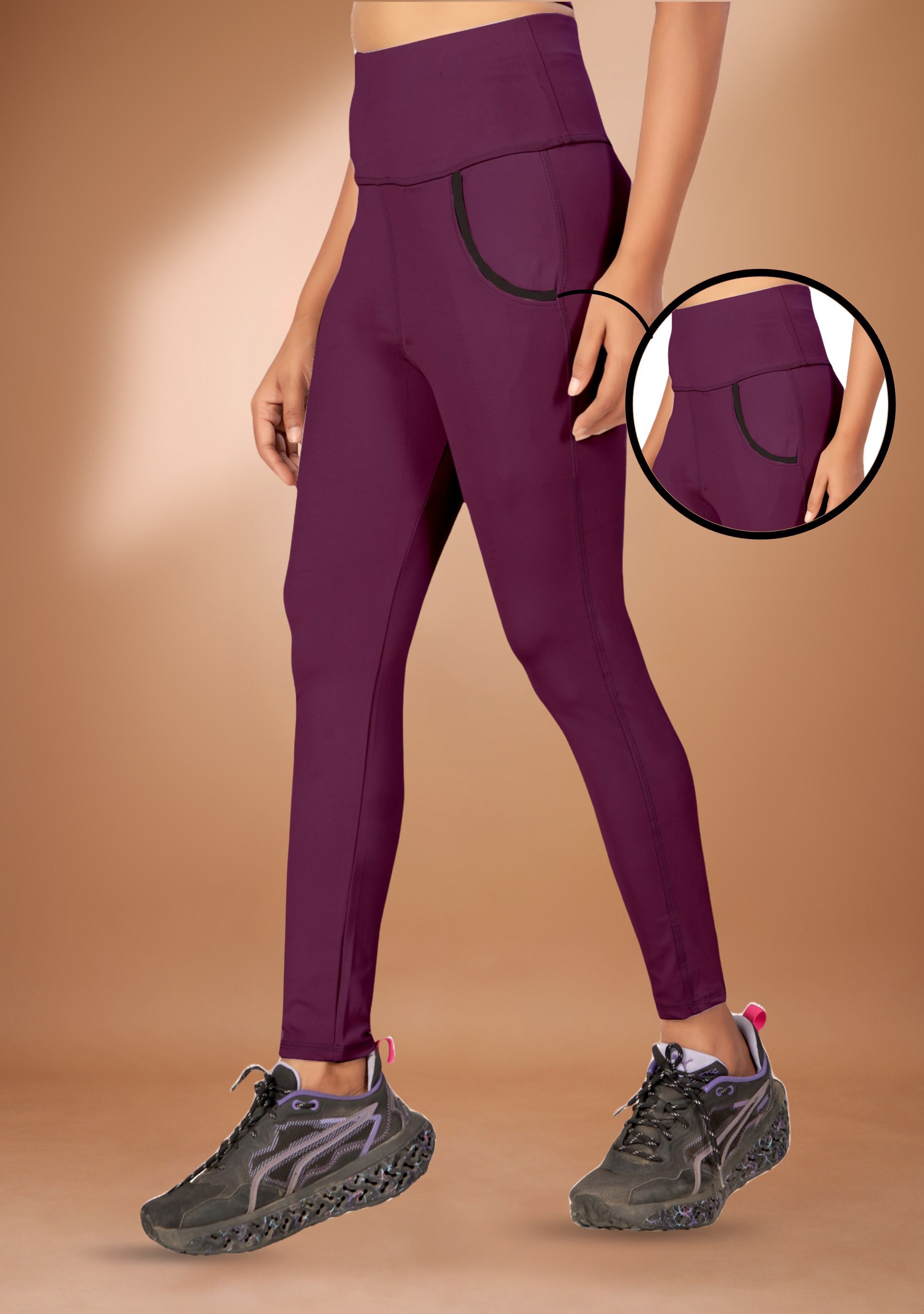 poojaran Women Solid Purple Track Pants-picture-24