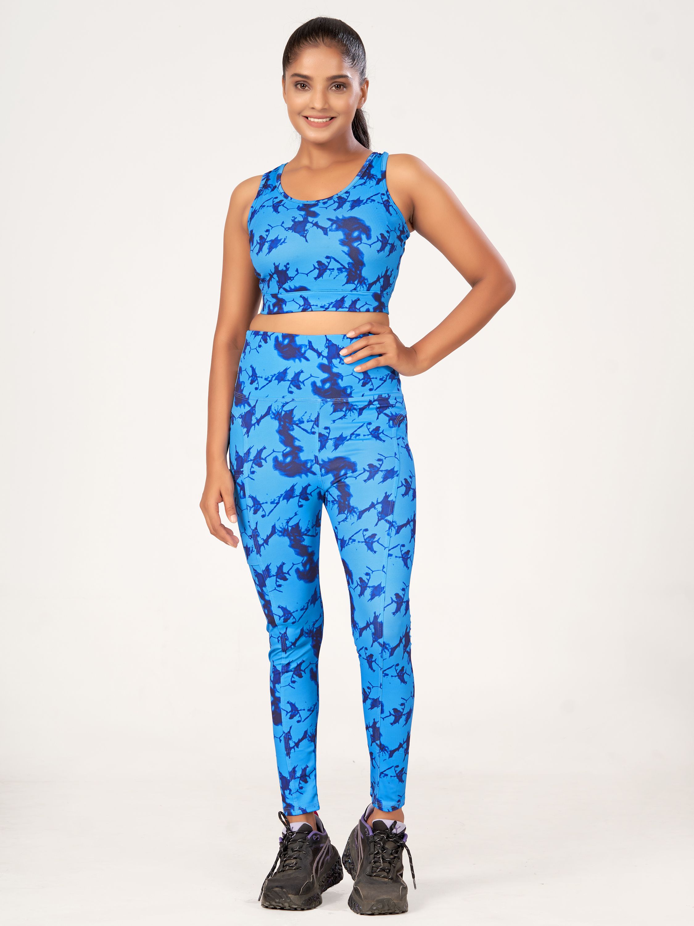 poojaran Printed Women Blue Tights-picture-22