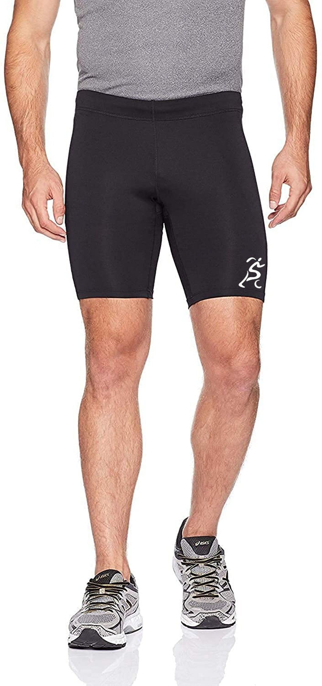 Solid Men Black Tights