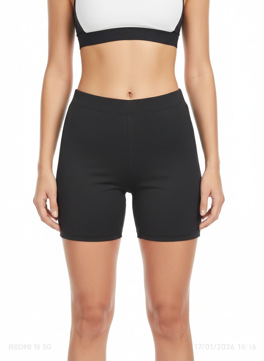 Solid Women Black Tights