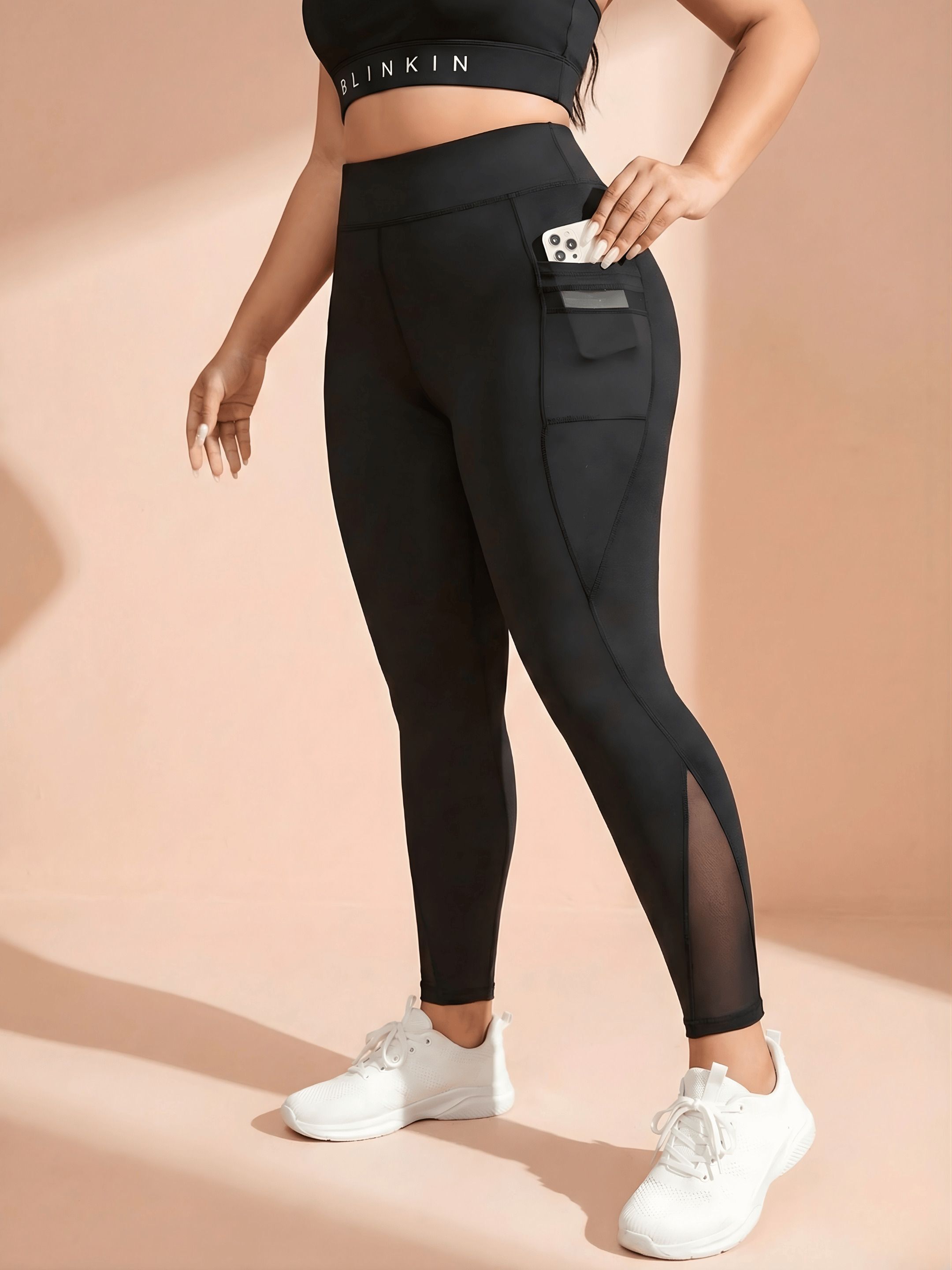 blinkin Solid Women Black Tights-picture-32