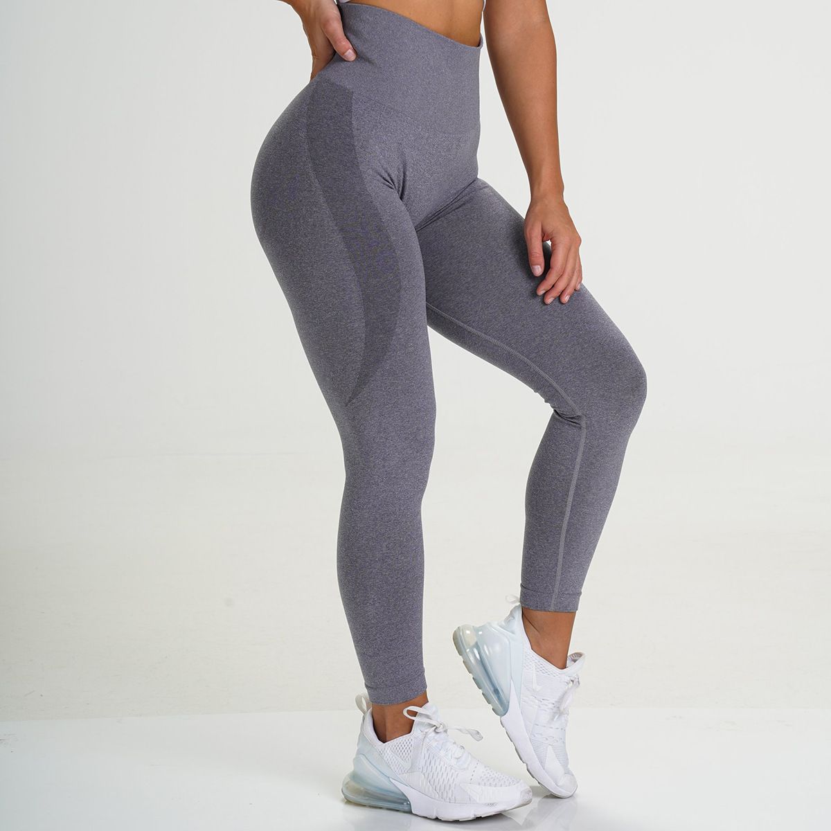 frackson Solid, Woven, Self Design Women Grey Tights-picture-17
