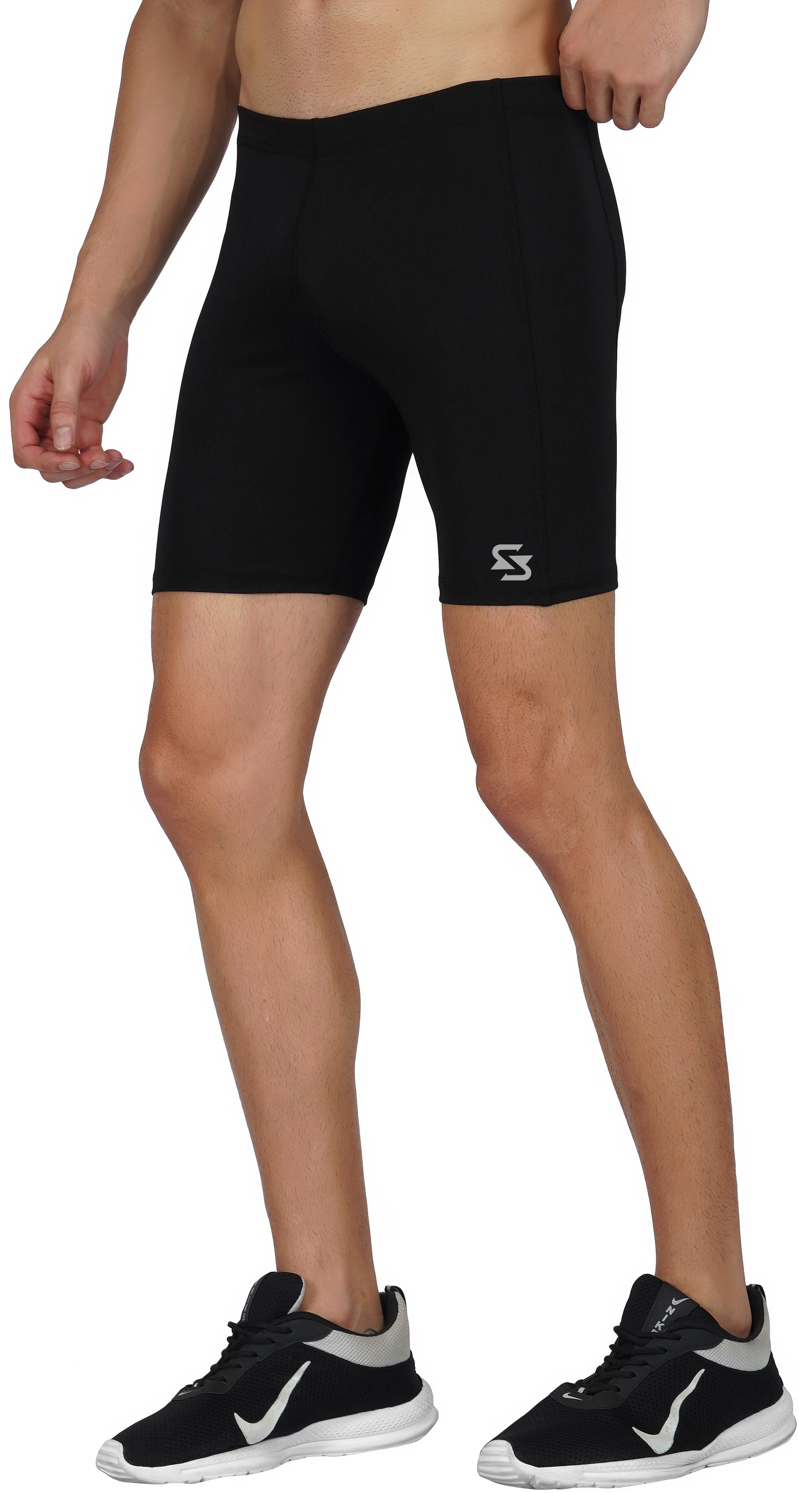 sportinger Self Design Men Black Tights-picture-20