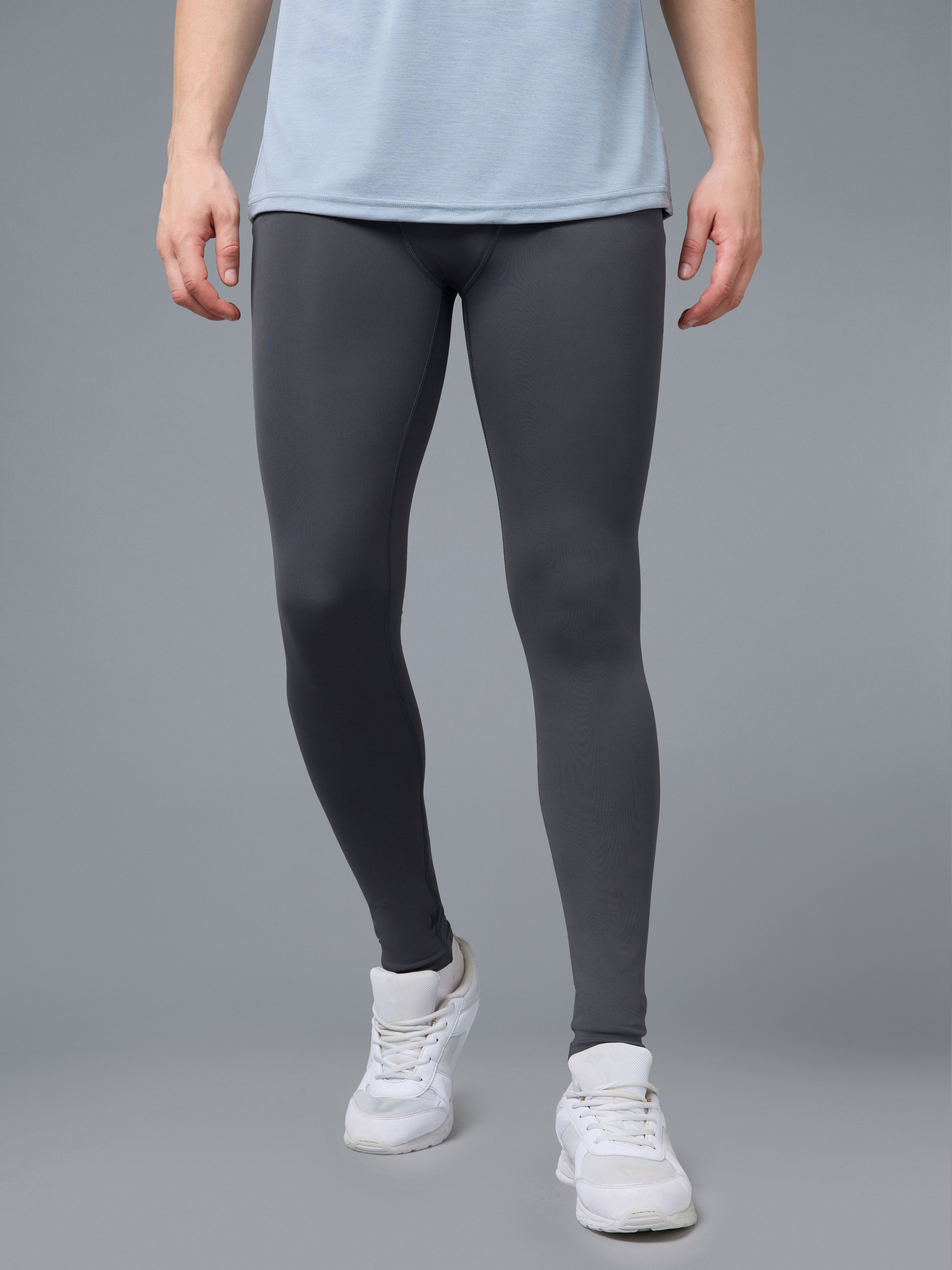 technosport Solid Men Grey Tights-picture-15