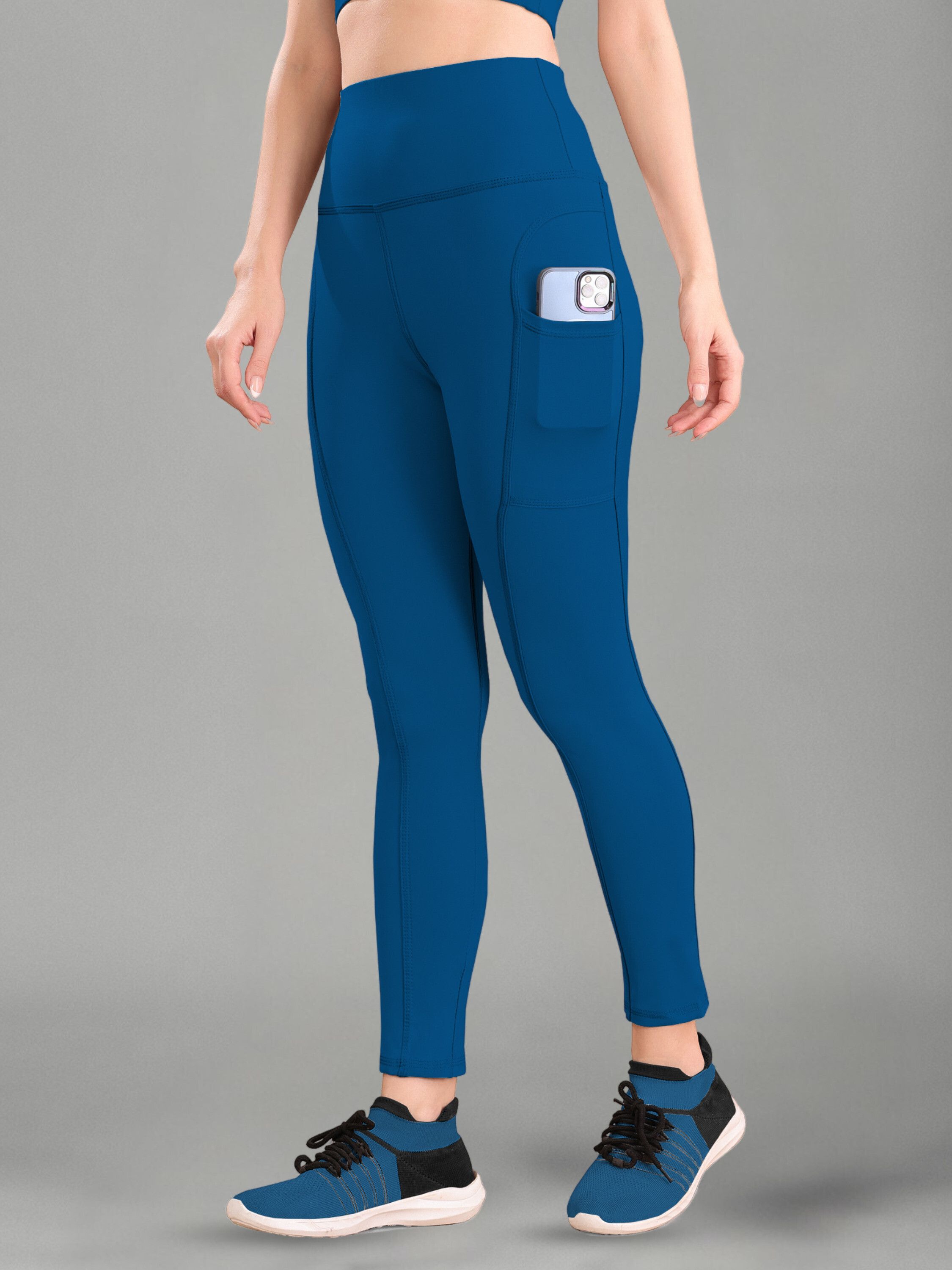 Solid Women Blue Tights-image-23