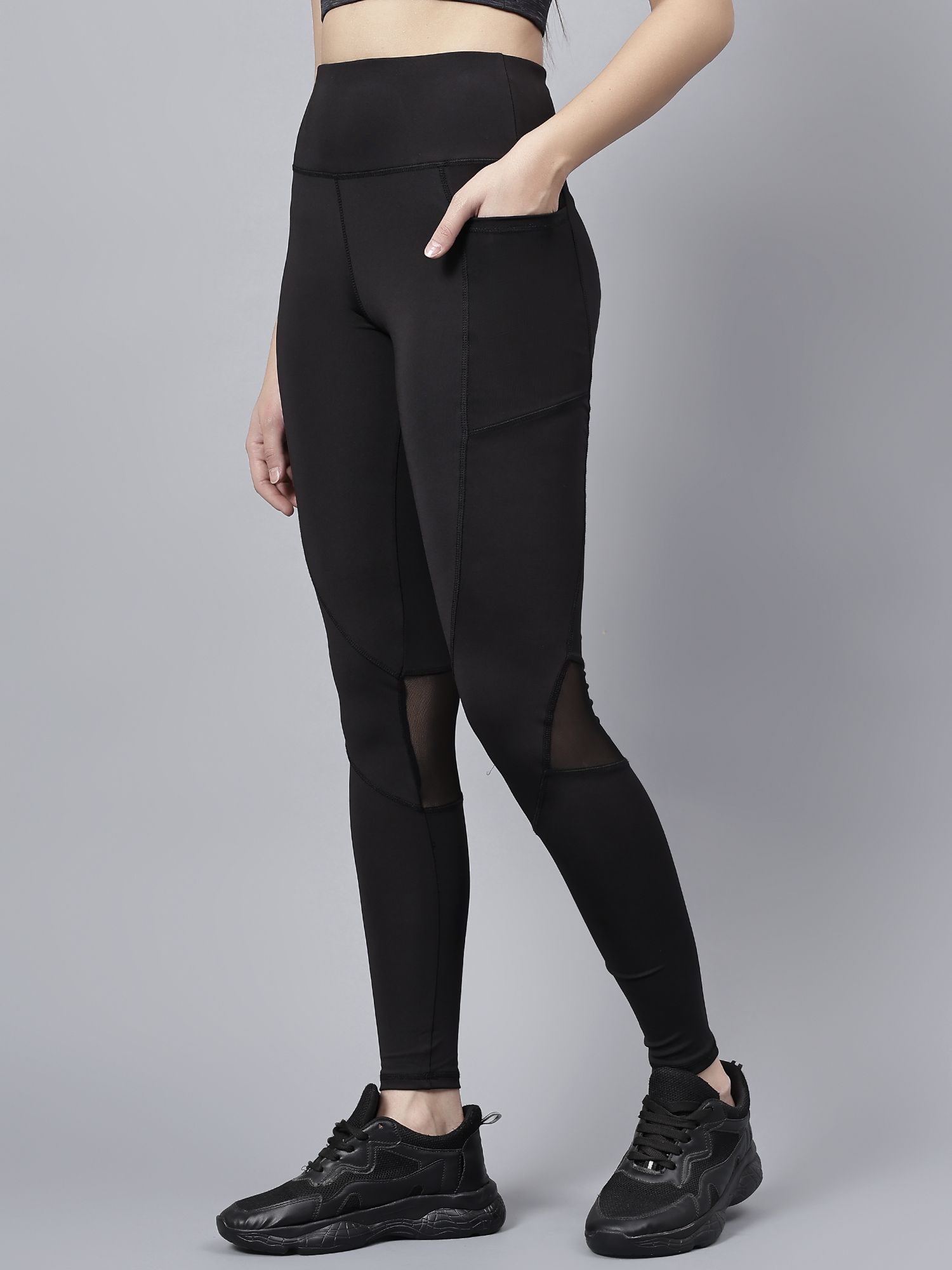 cosvos Solid Women Black Tights-picture-27