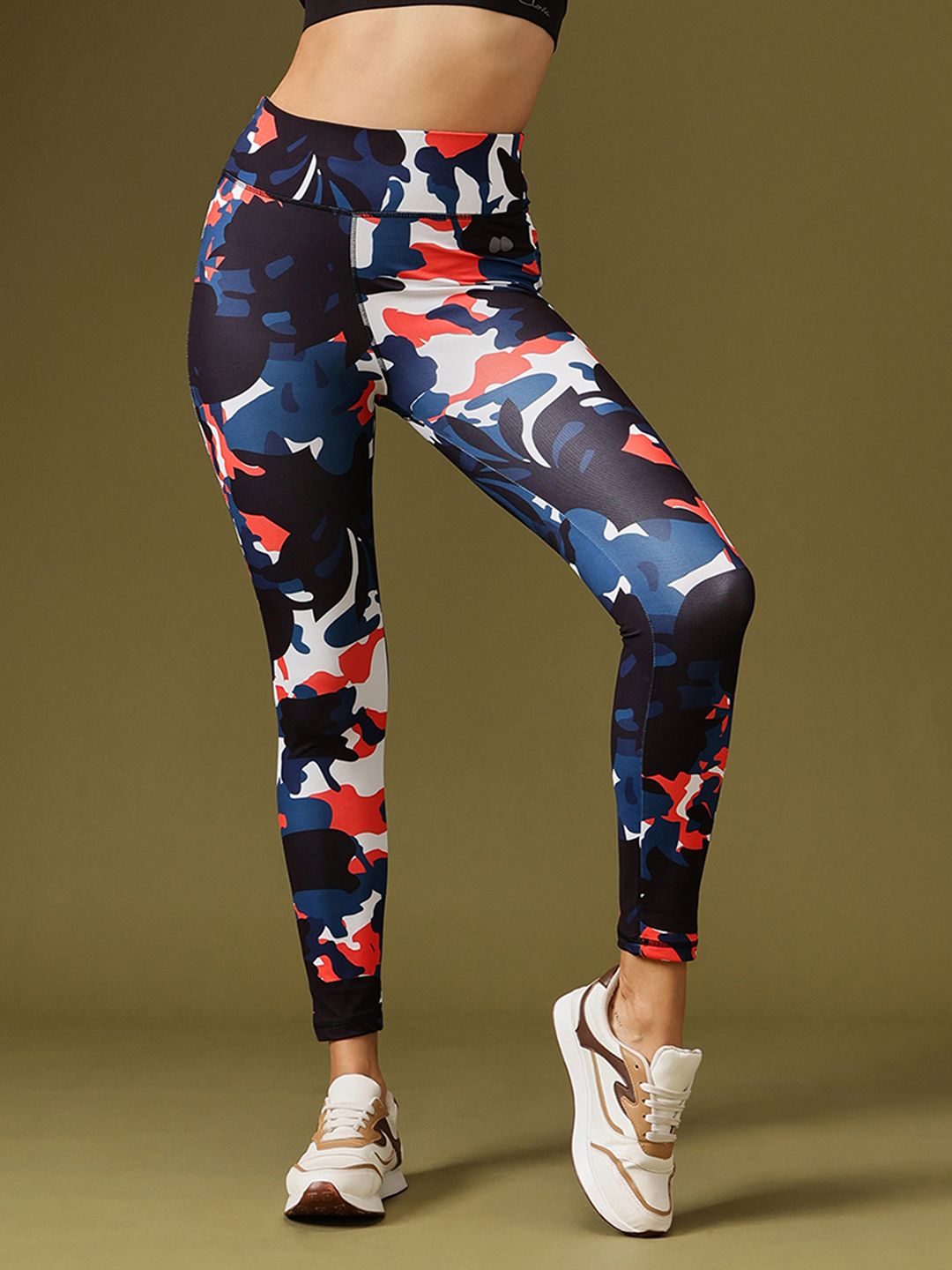 clovia Checkered Women Blue Tights-picture-20
