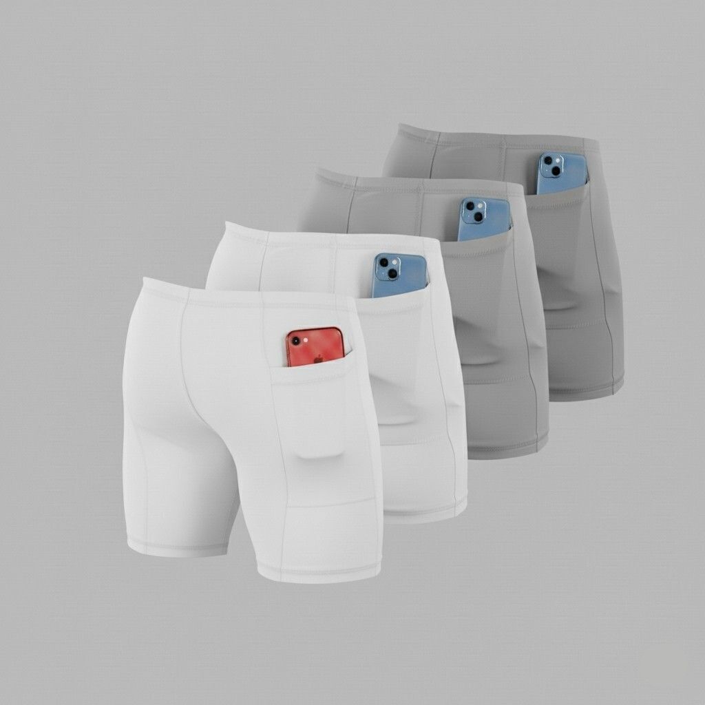 troopline Solid Men White, White, Grey, Grey Tights-picture-27