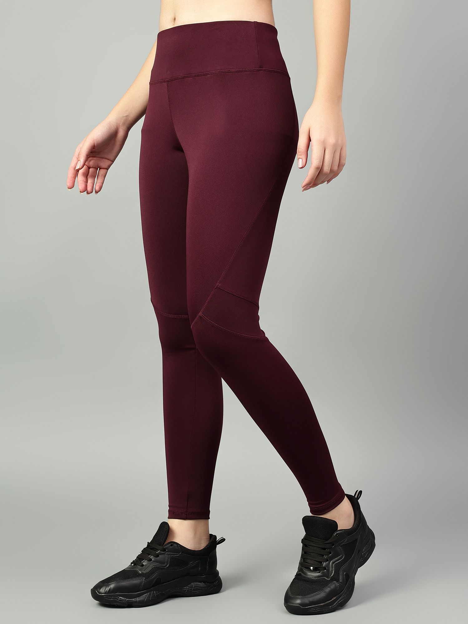 cosvos Solid Women Maroon Tights-picture-15