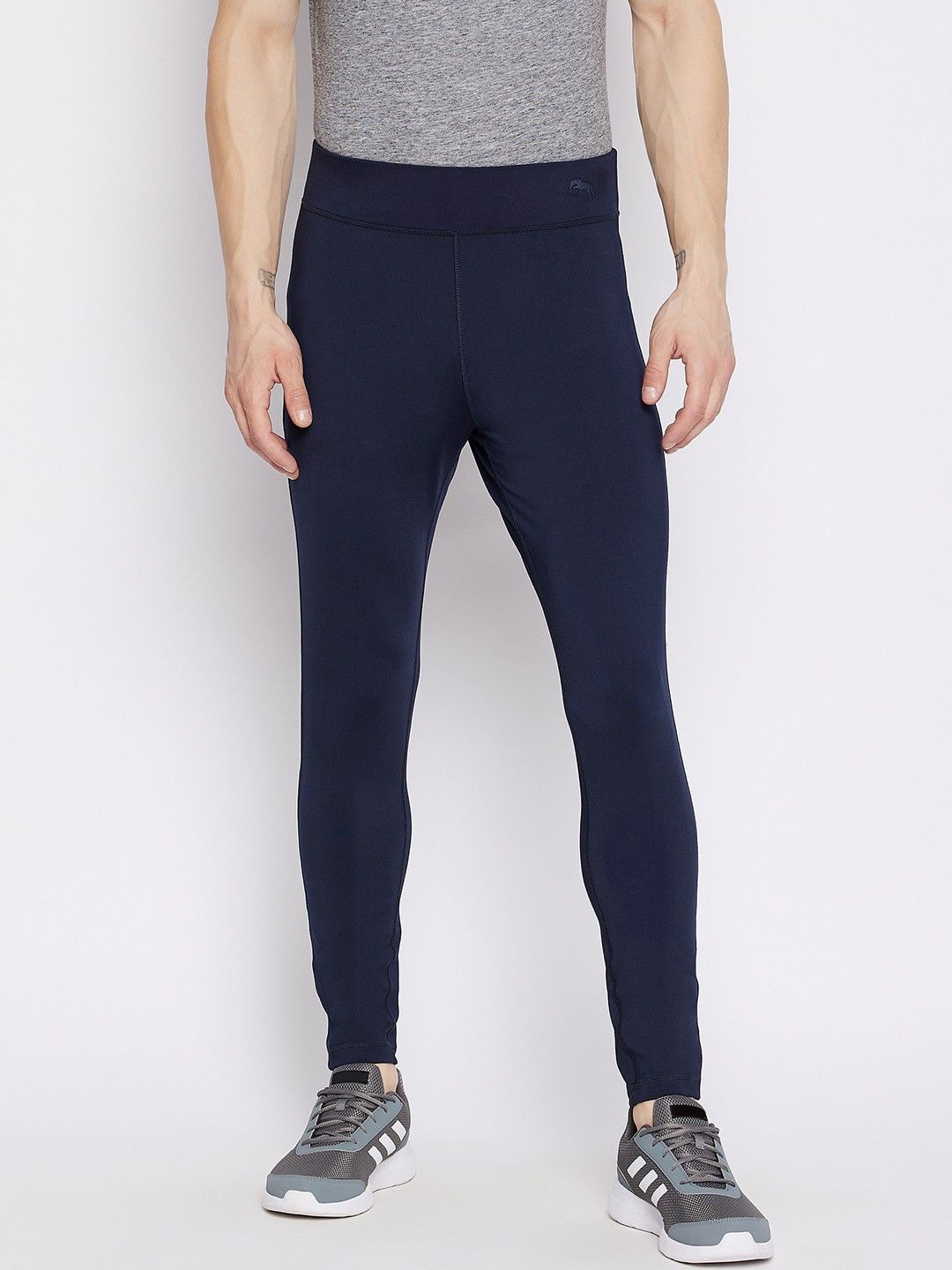 jump usa Solid Men Blue Tights-picture-19