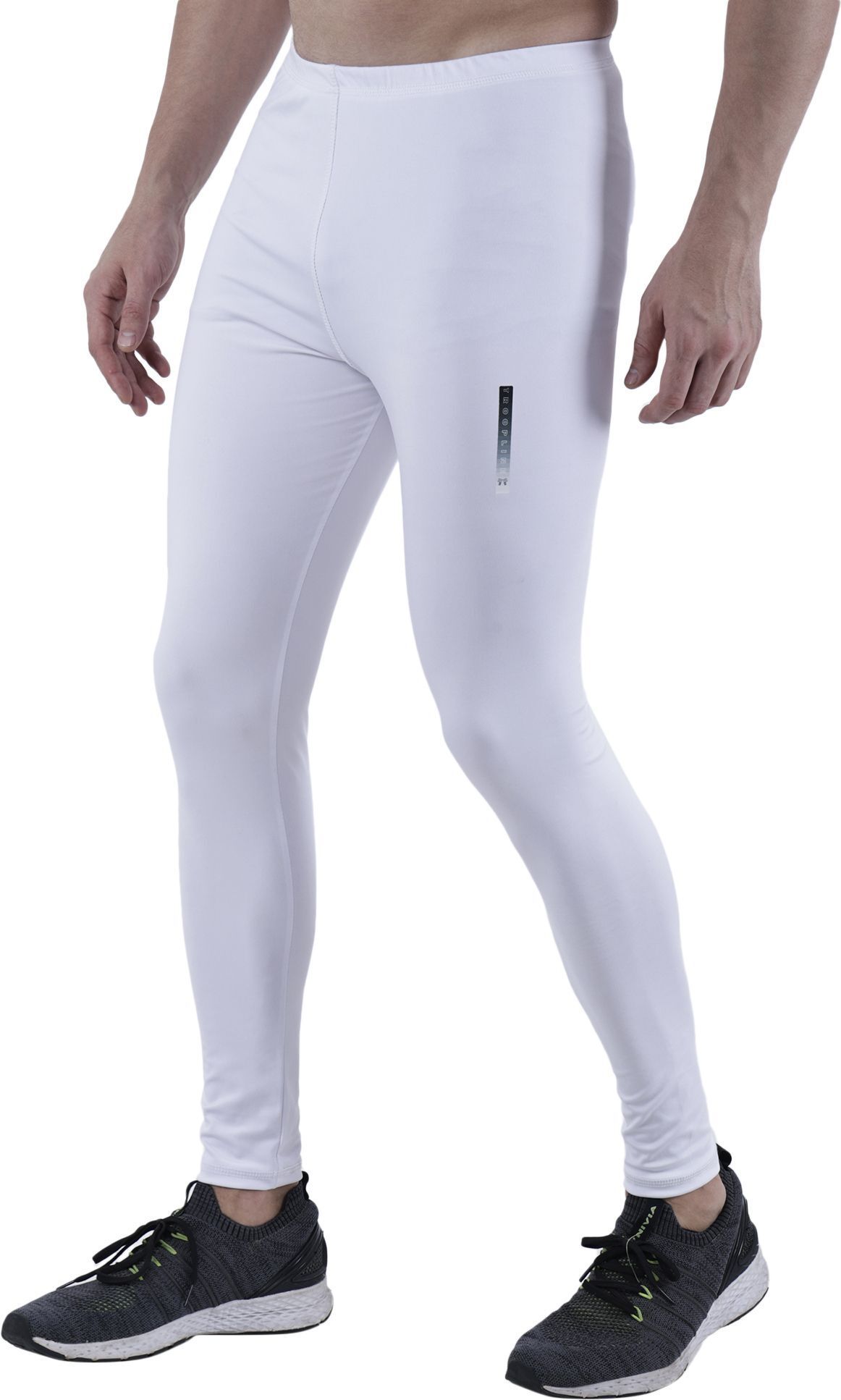 Solid Men White Tights