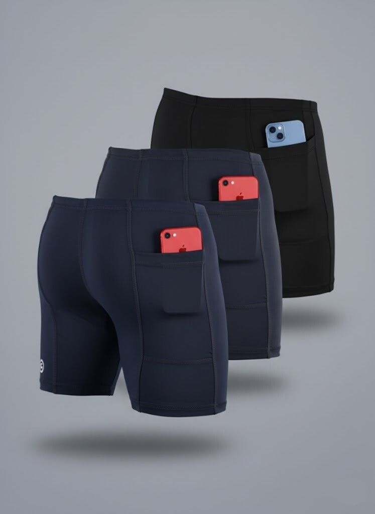 troopline Solid Men Dark Blue, Dark Blue, Black Tights-picture-5