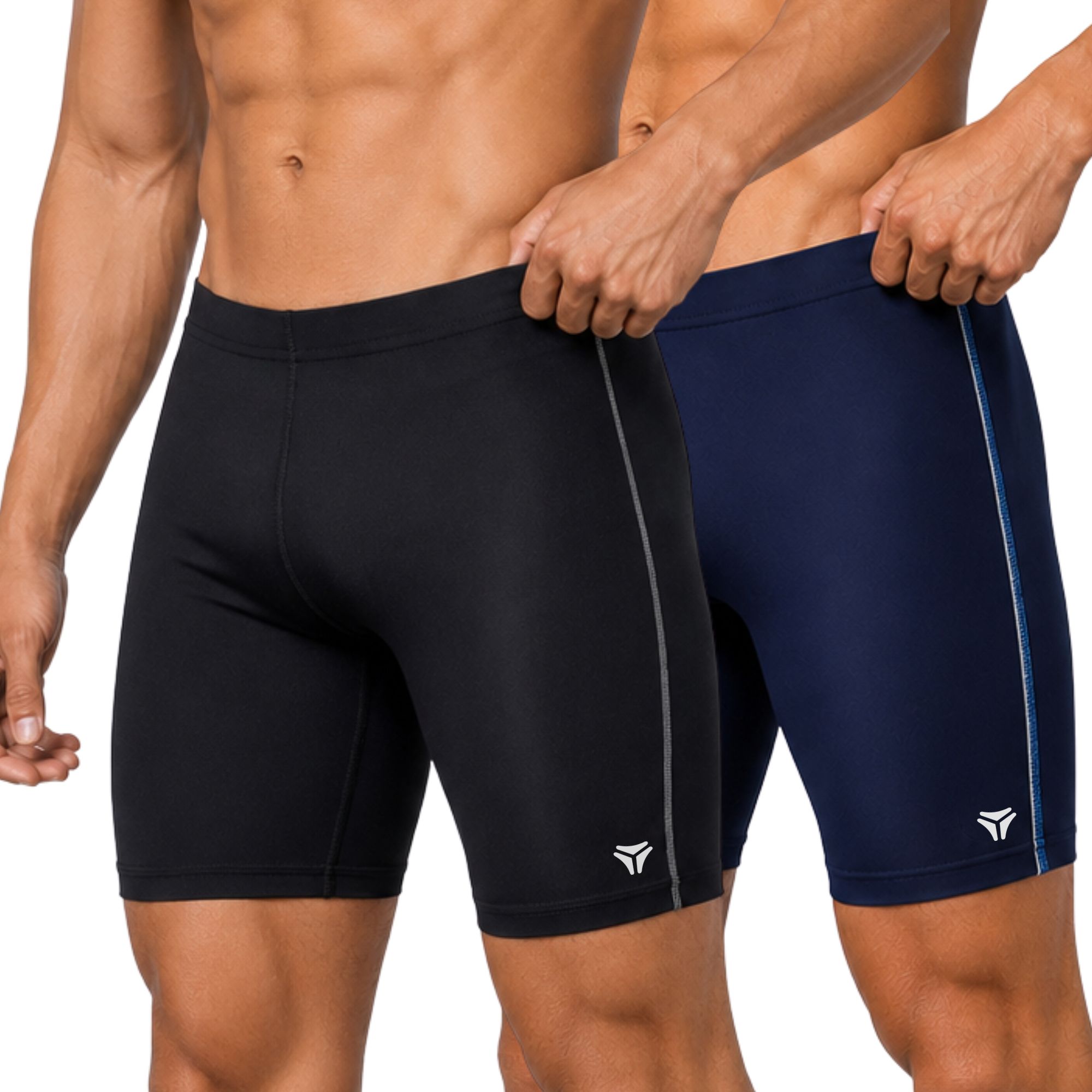 kyk Solid Men Black, Blue Tights-picture-42
