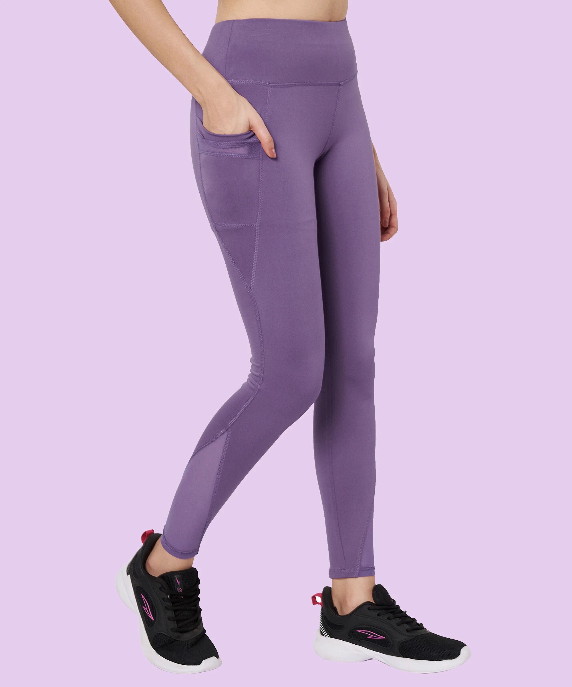 adrenex by flipkart Solid Women Purple Tights-picture-21