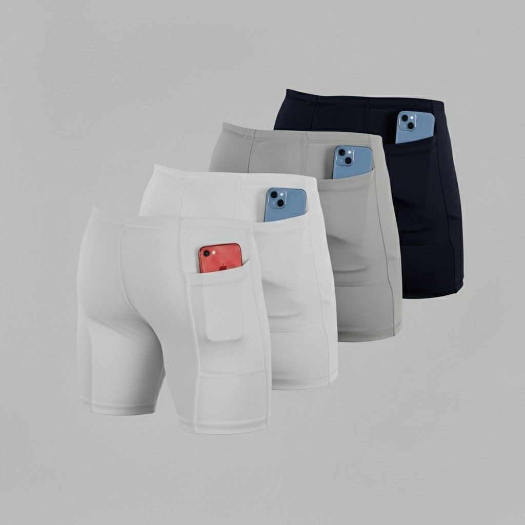 troopline Solid Men White, White, Black, Grey Tights-picture-24