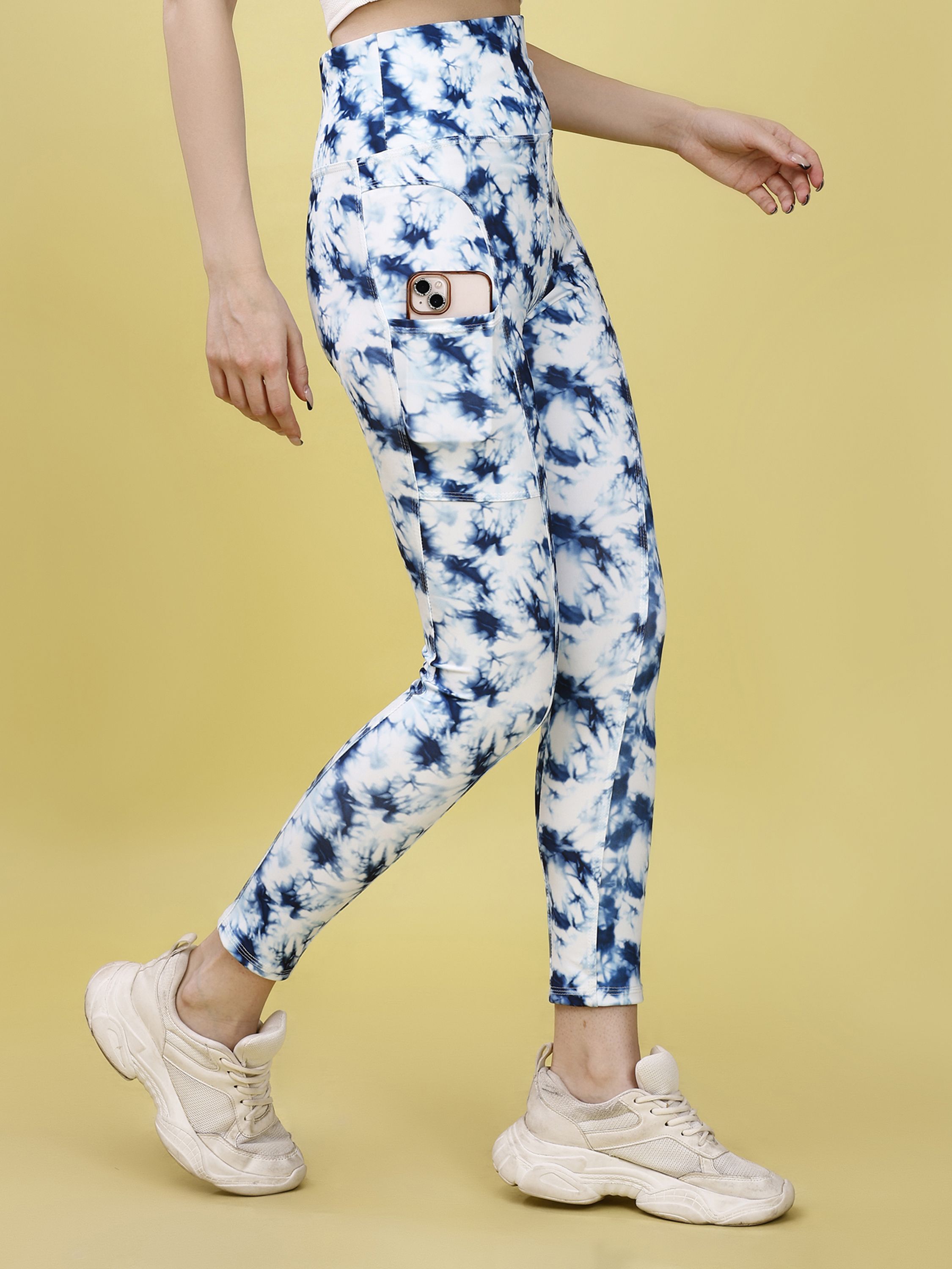 poojaran Printed Women Light Blue Tights-picture-20
