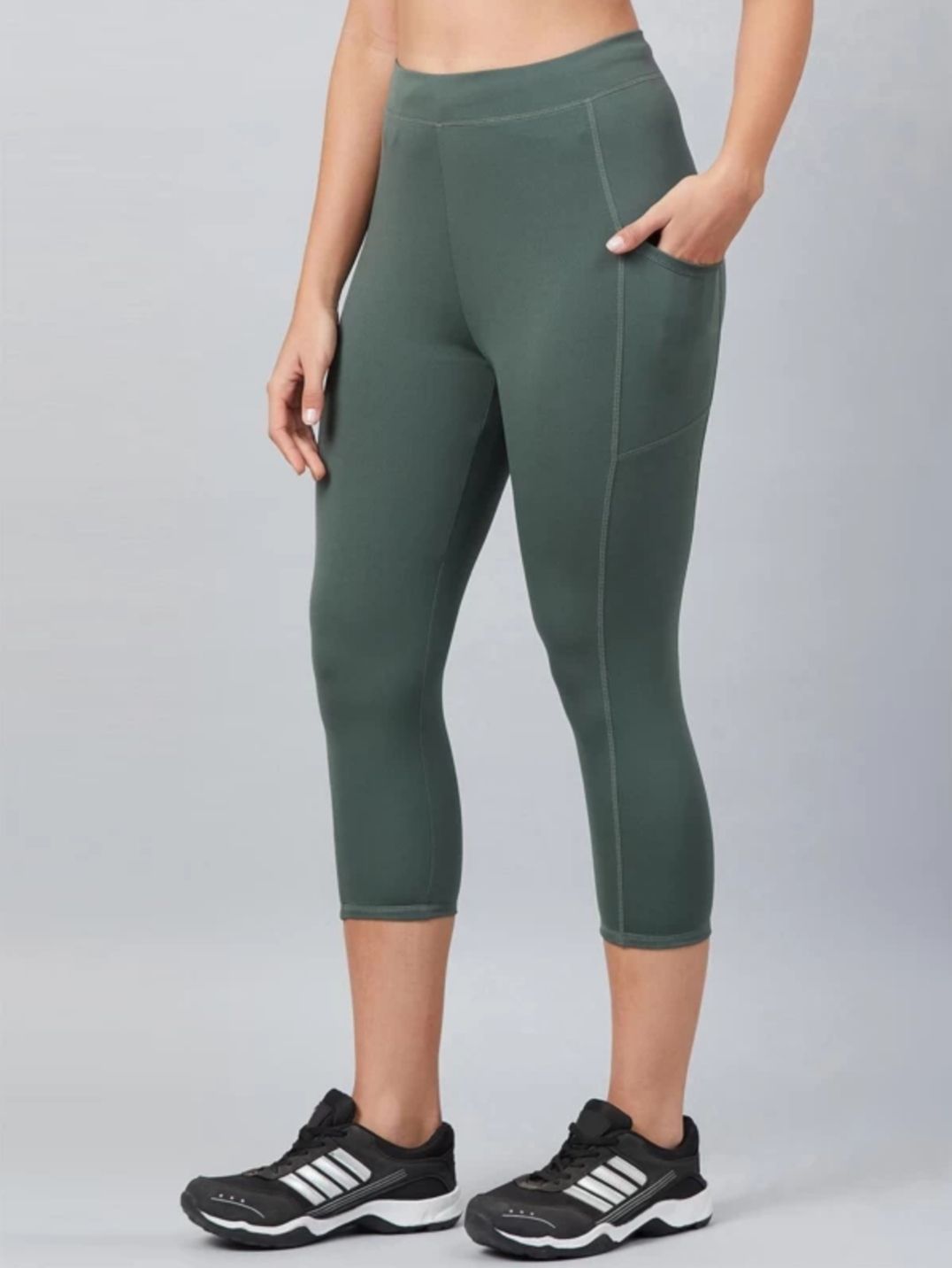 asjeggings Solid Women Dark Green Tights-picture-18