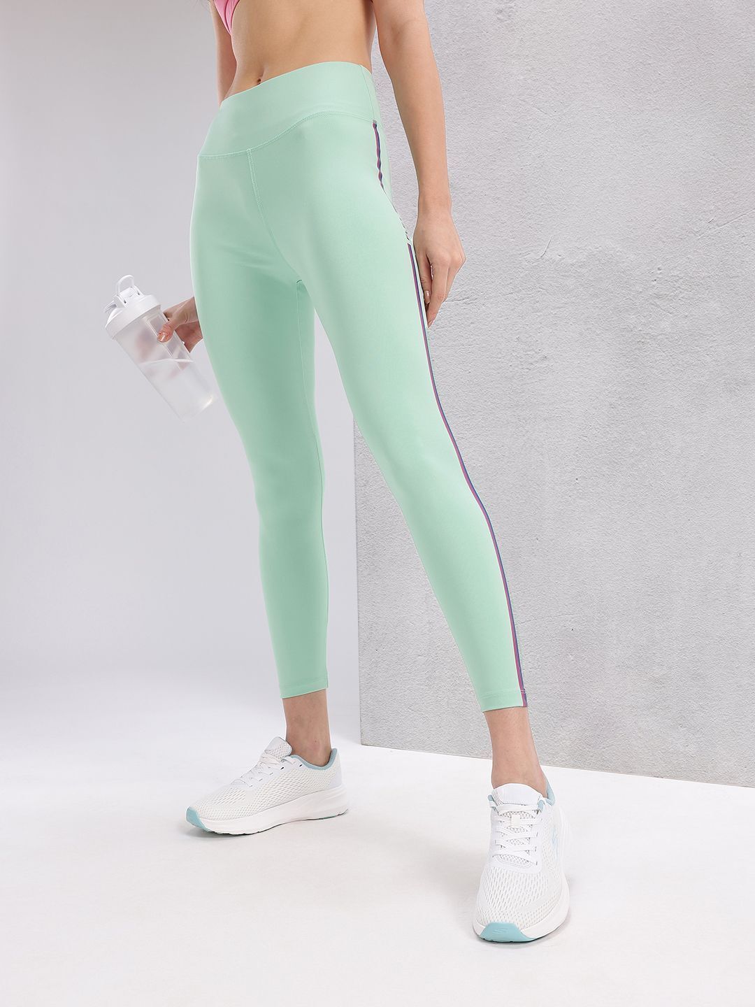 hrx by hrithik roshan Striped Women Green Tights-picture-15