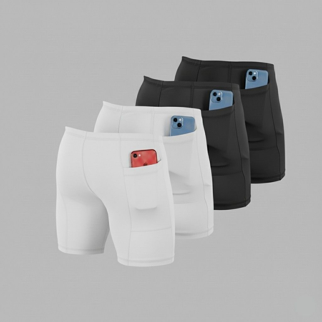 troopline Solid Men White, White, Grey, Grey Tights-picture-13