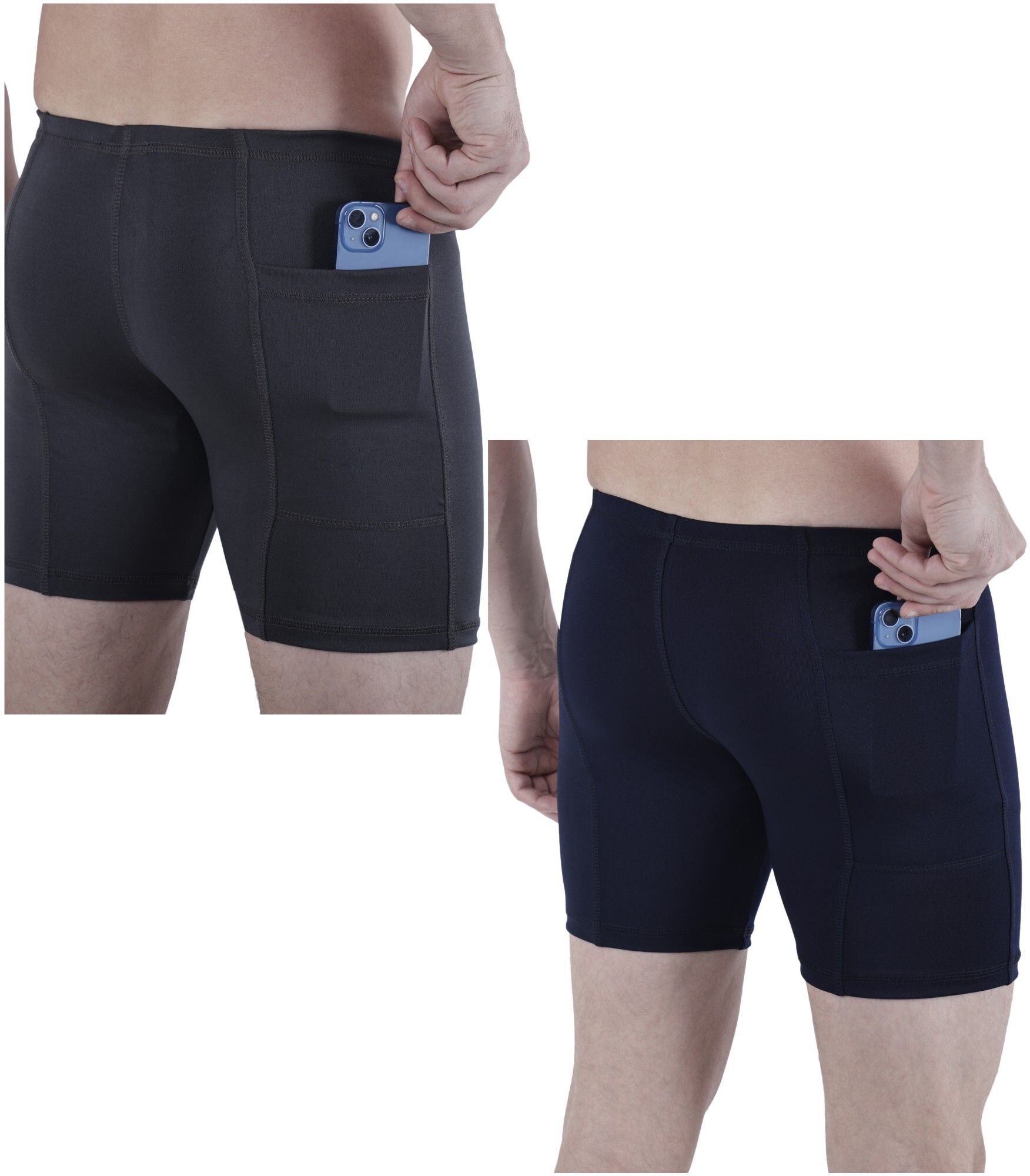 troopline Solid Men Grey, Dark Blue Tights-picture-35