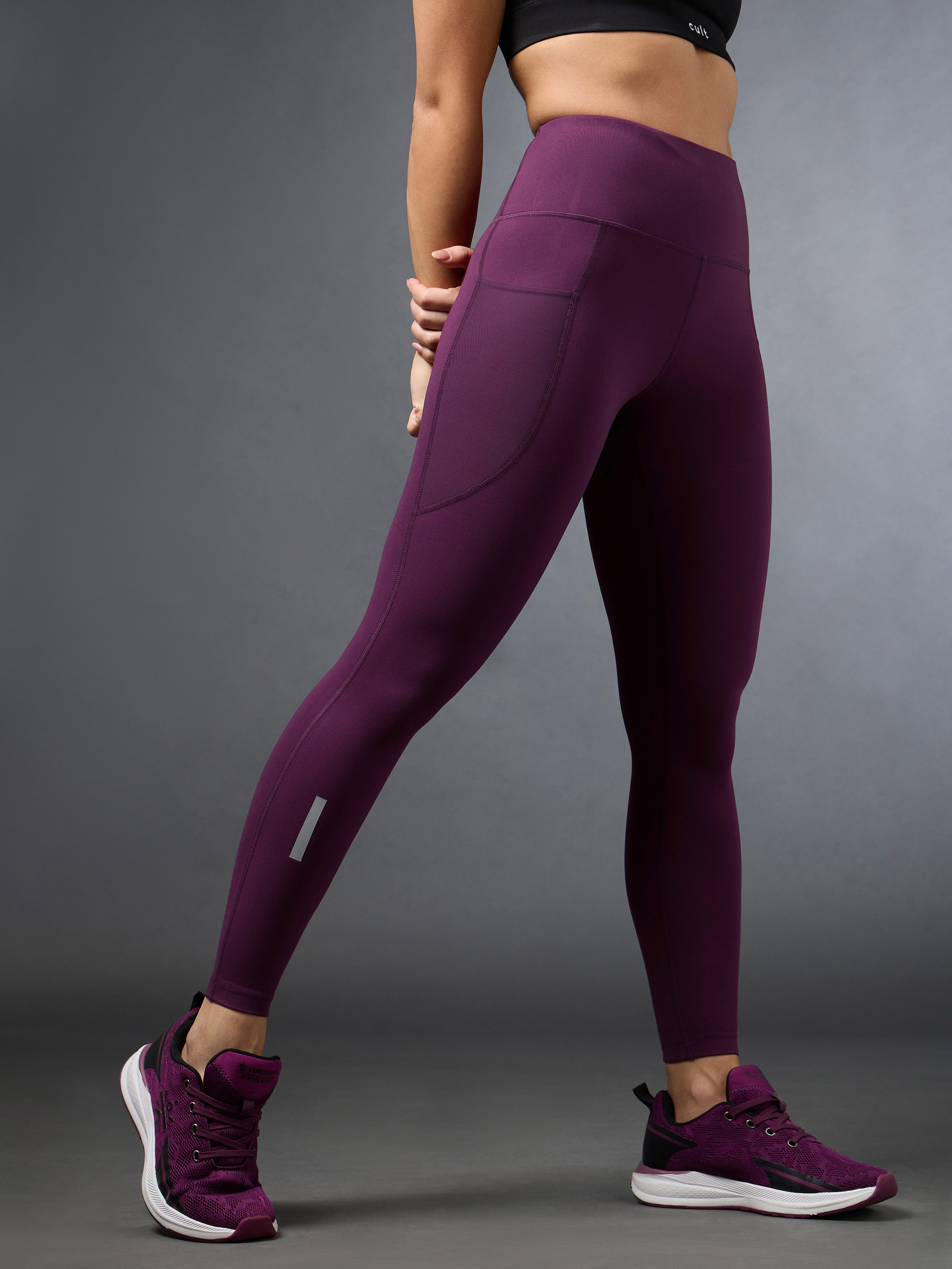 cult Solid Women Purple Tights-picture-29