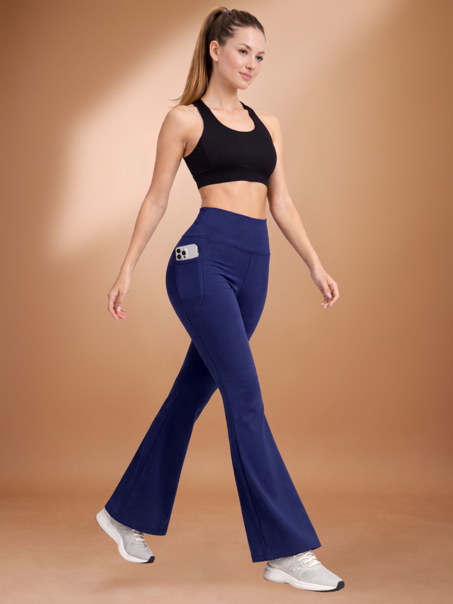 poojaran Solid Women Blue Tights-picture-12