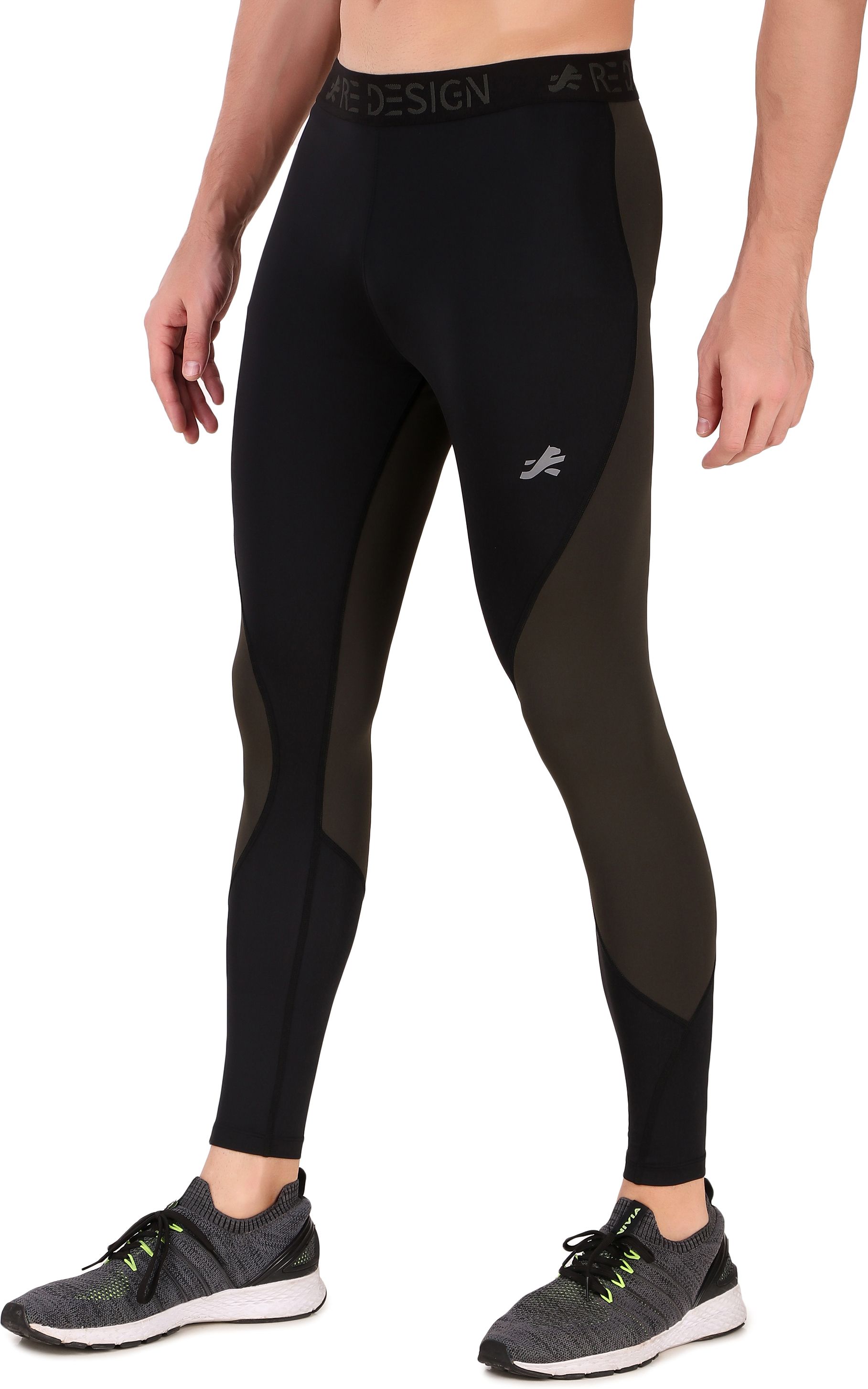 redesign apparels Color Block Men Dark Green Tights-picture-22