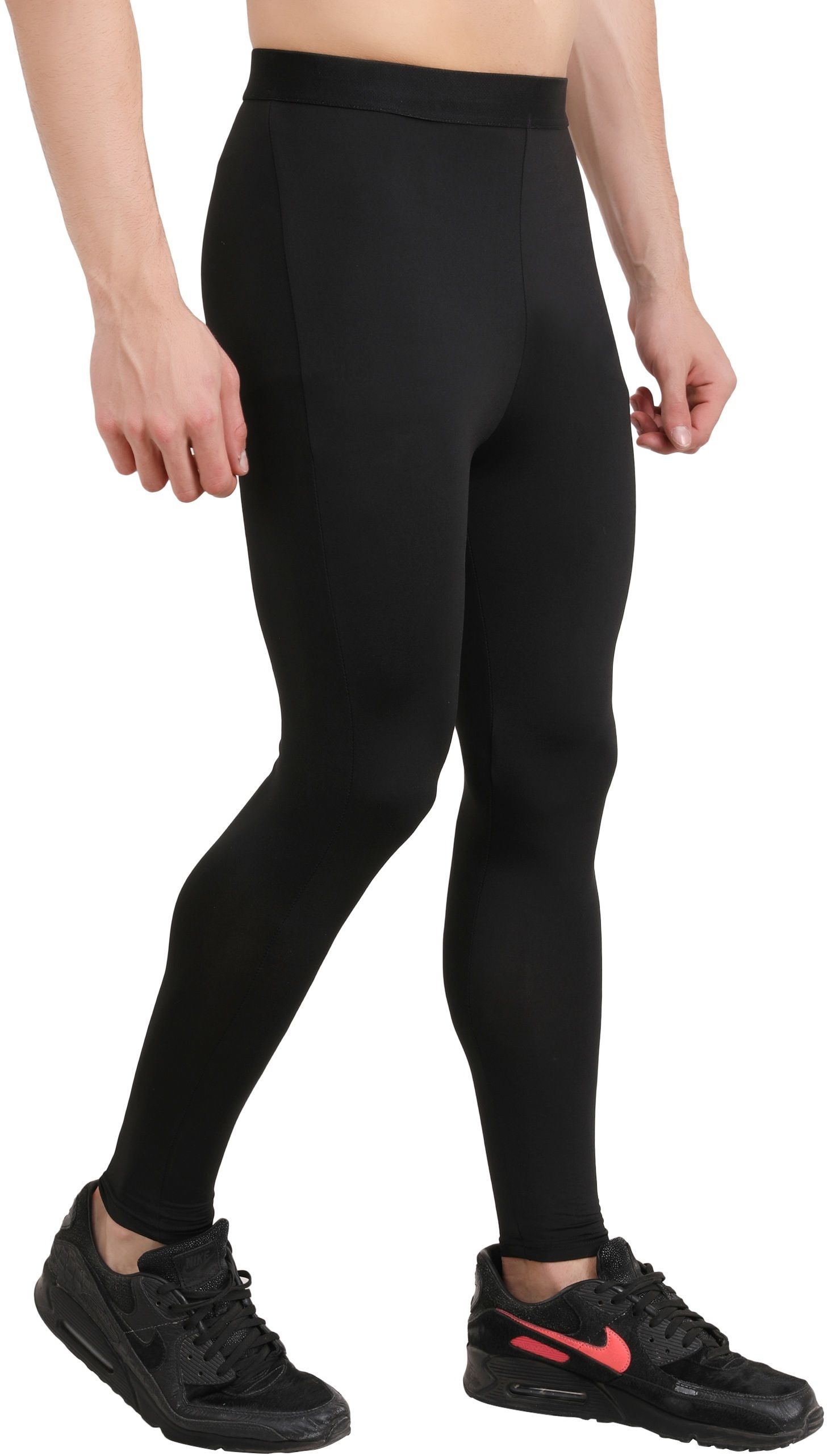 ninq Self Design Men Black Tights-picture-16