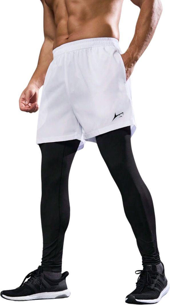 Solid Men White Tights