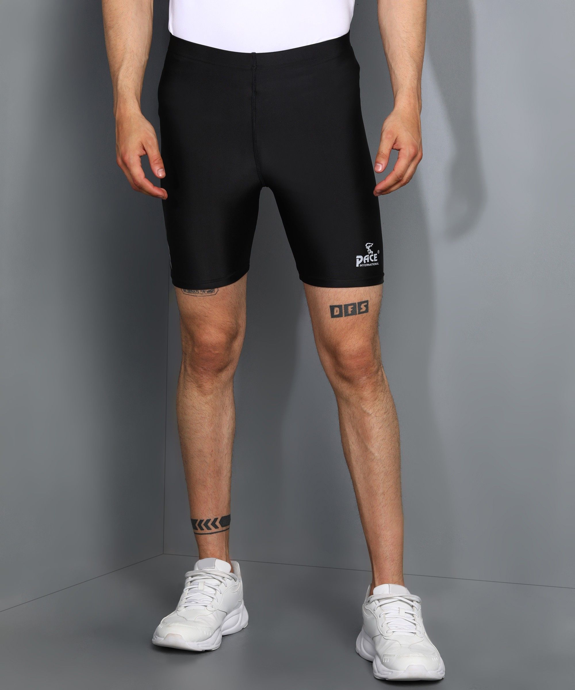 pace international Solid Men Black Tights-picture-17