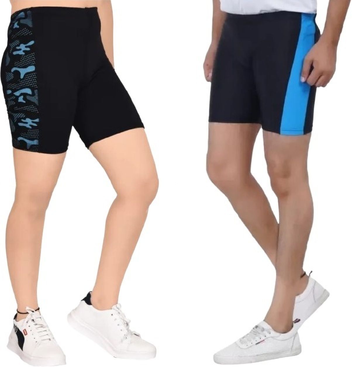 nishant sports Printed Men Black Tights-picture-45