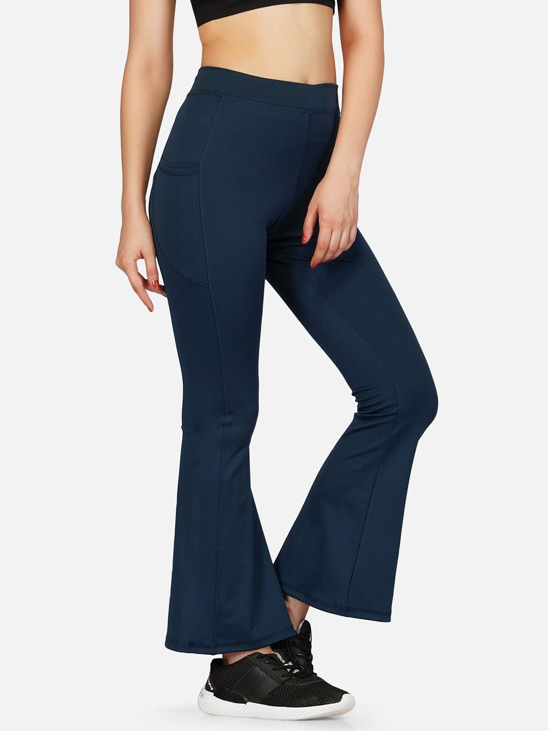 Solid Women Blue Tights-image-5