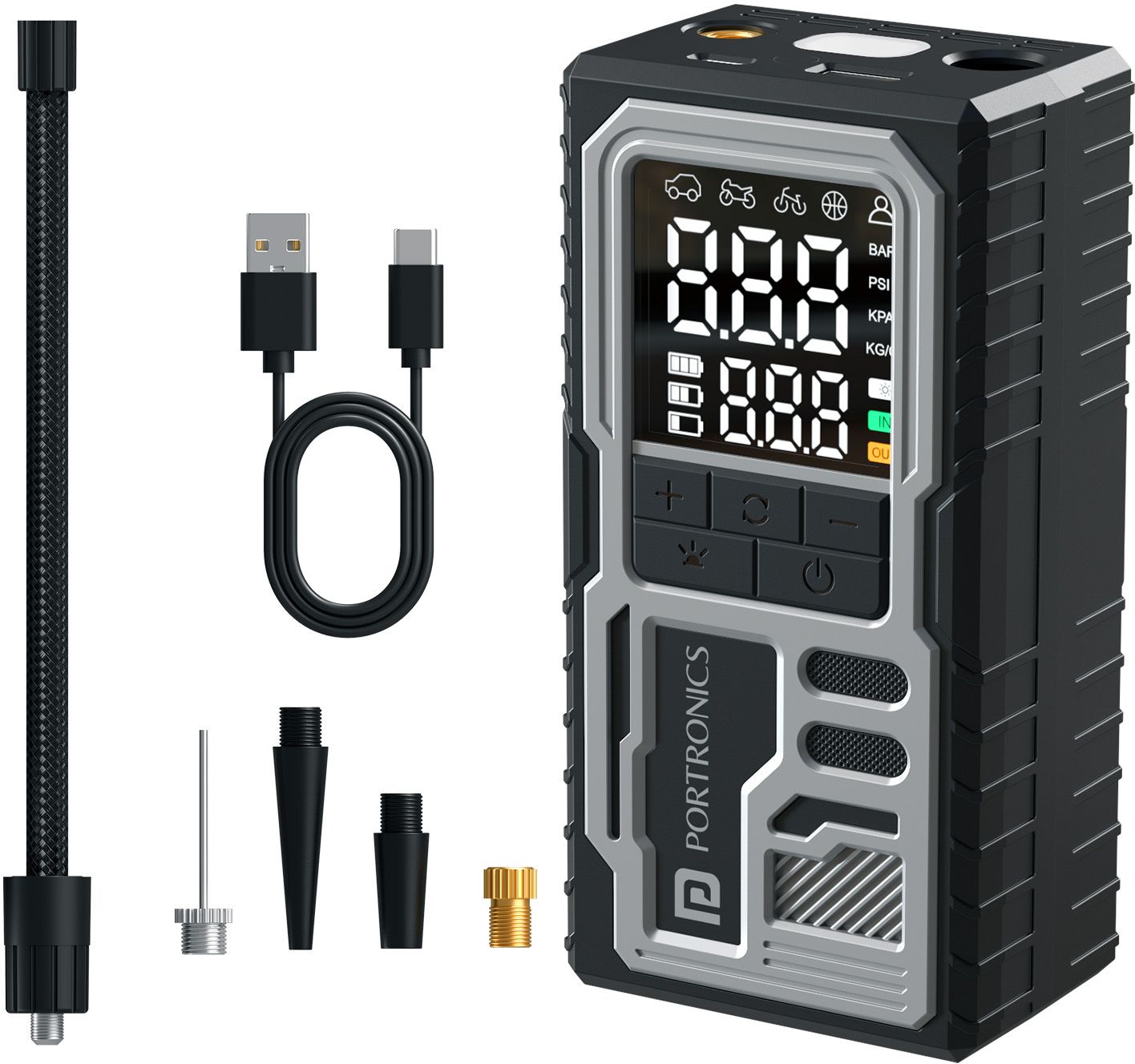 Vayu 10 Rechargeable Tyre Inflator 150 psi Tyre Air Pump for Car & Bike