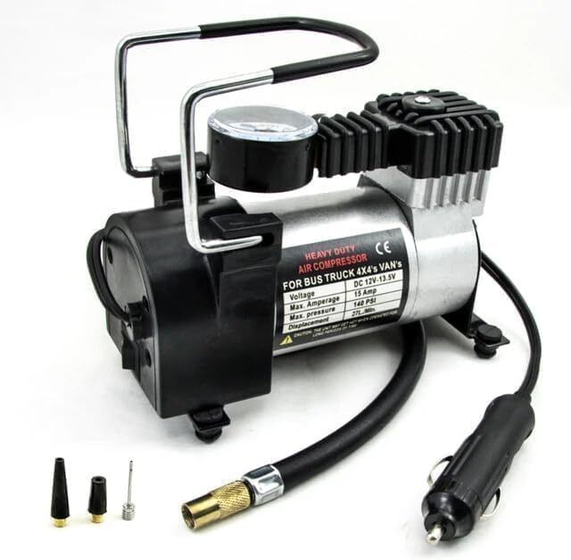 Air Compressor, Portable Tyre Inflator 160 psi Tyre Air Pump for Car & Bike-image-3