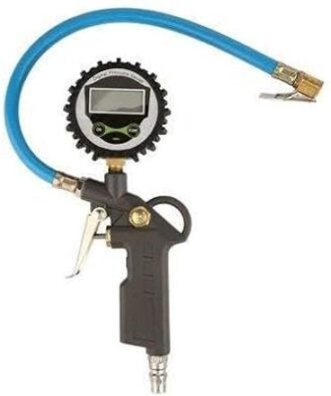 Digital Pressure Gauge Blue Pipe Air Tire Inflator Gun Gauge, Car Vehicle Tyre Tire Warmer
