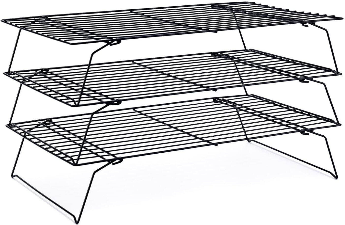 3-Tier Cooling Rack for Baking Cookies Cake Bread Pastries and More Space-Saving 3 Slice Toast Rack