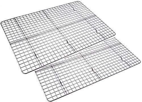 31555 Stainless Steel Wire Cooling Rack for Baking Fits Half Sheet Pans 1 Slice Toast Rack