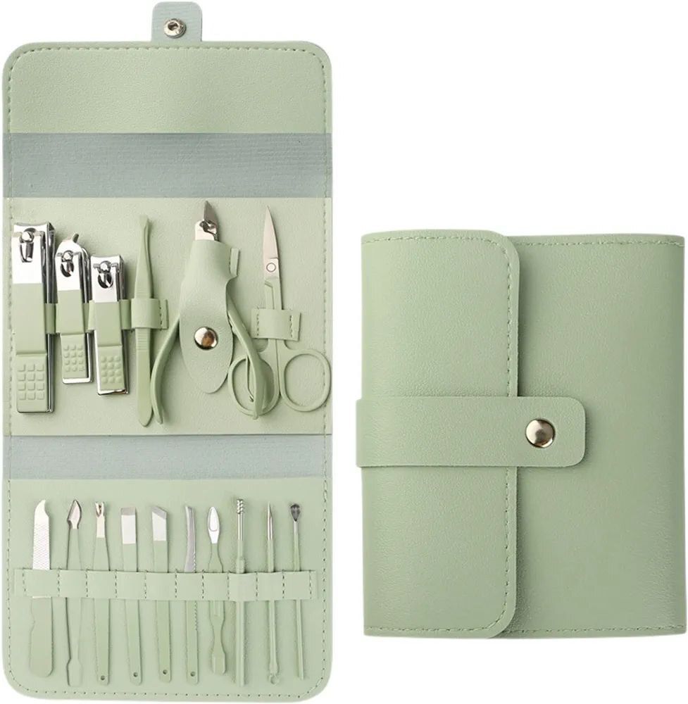 16-Piece Professional Nail Clippers Set, Stainless Steel 1 Slice Toast Rack