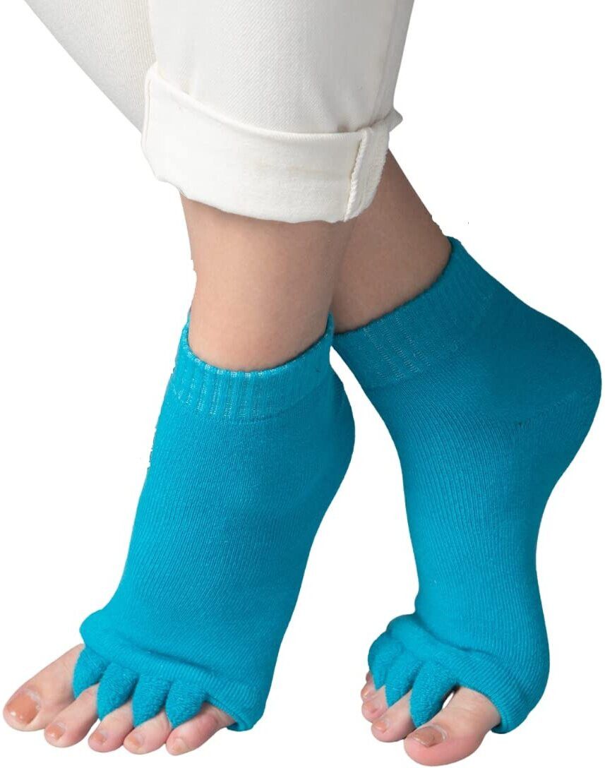 Five Toes Separator Foot Sock Alignment Straightener Foot Support - Light Blue-image-28
