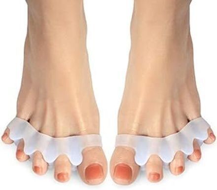 Silicone Toe Spacers For Hammer Toes/Bunions |Pair Of White Toe Correctors|-image-48