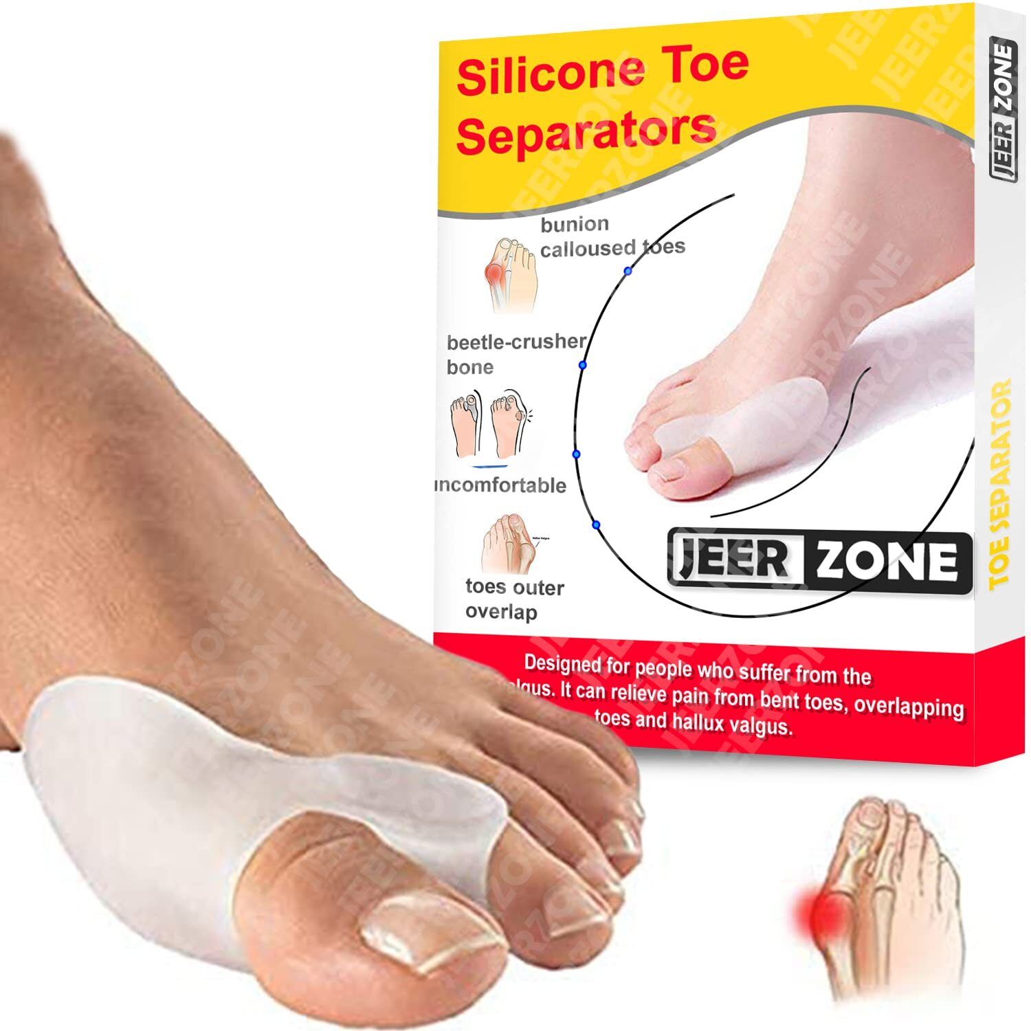 jeerzone Silicone Gel Bunion Protector Toe Separators-picture-17