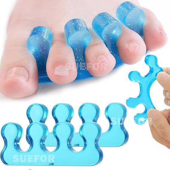 Silicone Gel Toe Separators, 3 Holes High Elastic Toe