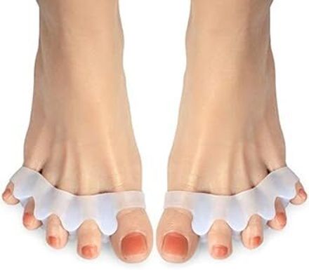 jeerzone Silicone Toe Spacers For Hammer Toes/Bunions |Pair Of White Toe Correctors|-picture-23