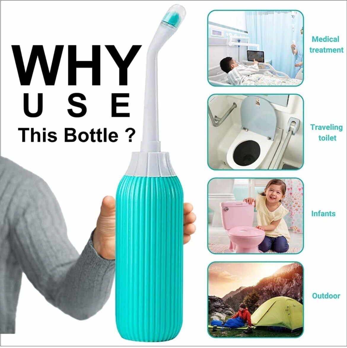 kanthee enterprise 500ML Plastic-Retractable Handheld Water Spray Portable Bidet with Travel Bag Bidet Nozzle-picture-19