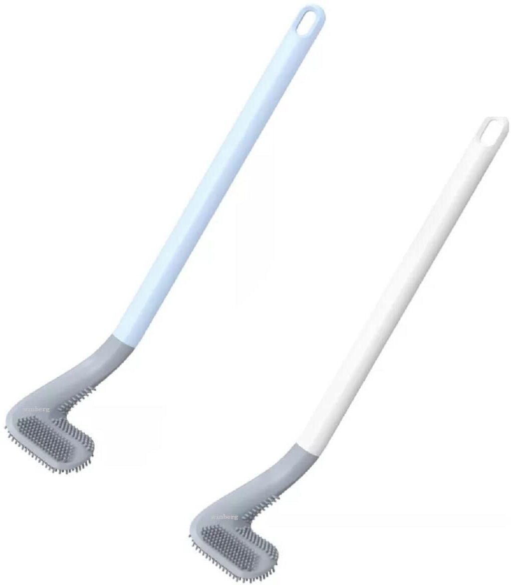 Toilet Cleaning Golf Design Silicon Brush Pack of 2 with Holder-image-27